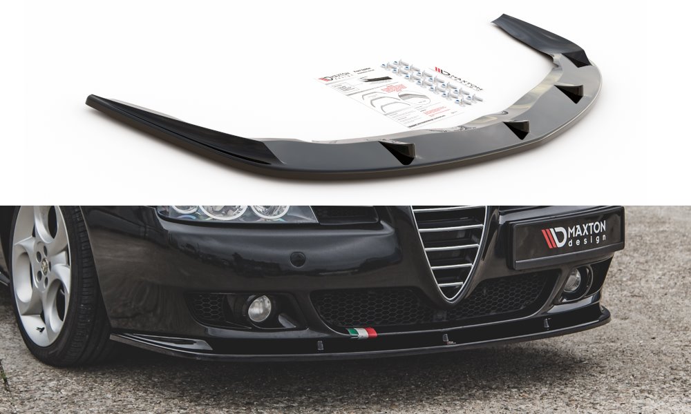 SPLITTER ALFA ROMEO MITO LAMA SOTTO PARAURTI ANTERIORE NERO LUCIDO