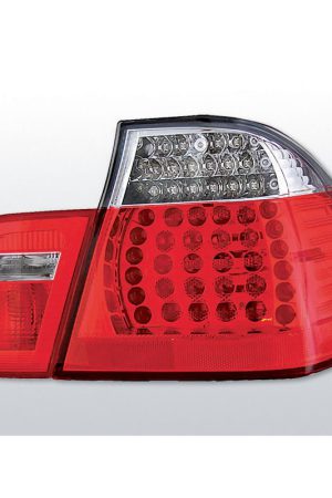 Coppia fari LED posteriori BMW Serie 3 E46 Berlina 98-01 Rossi e Bianchi