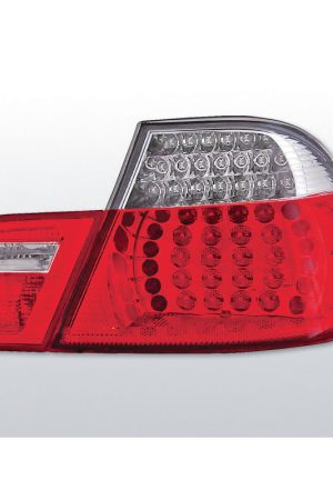 Coppia fari Led posteriori BMW Serie 3 E46 Coupe 99-03 Rossi e Bianchi