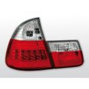 Coppia fari Led posteriori BMW Serie 3 E46 touring 99-05 Rossi e Bianchi