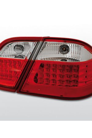 Coppia fari Led posteriori Mercedes Clk W208 Cabrio & Coupe 97-02 Rossi e Bianchi