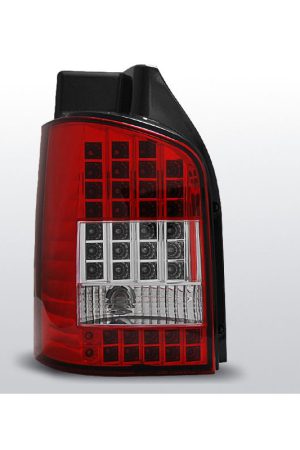 Coppia fari Led posteriori Volkswagen T5 03-09 Rossi e Bianchi