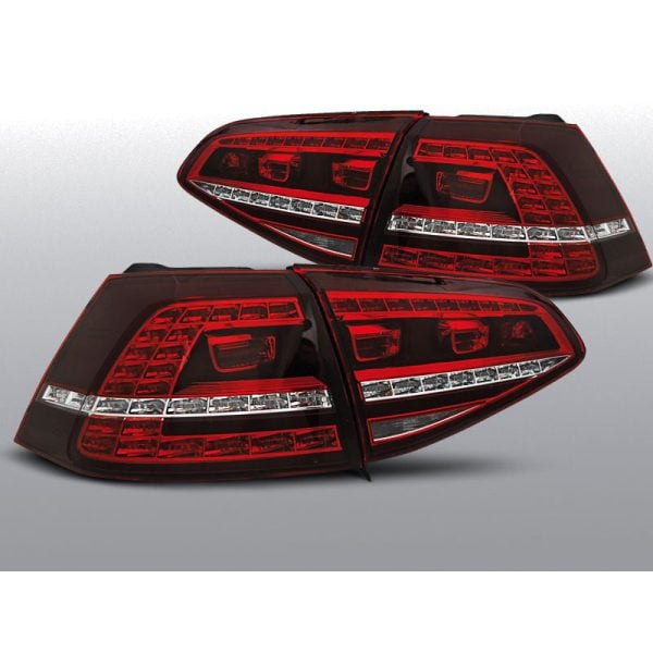 Coppia fari Led posteriori Volkswagen Golf VII 13- GTI Look Rossi e Bianchi