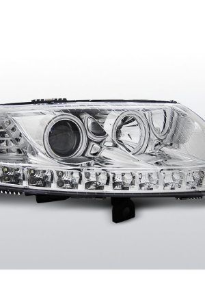 Fari Angel Eyes CCFL e LED Audi A6 C6 04-08 Chrome