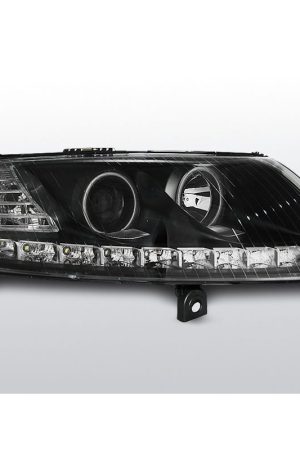 Fari Angel Eyes CCFL e LED Audi A6 C6 04-08 Neri