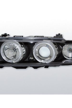 Fari Angel Eyes BMW Serie 7 E38 94-98 Neri