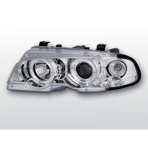 Fari Angel Eyes BMW Serie 3 E46 99-03 Coupe & Cabrio Chrome