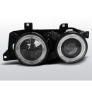 Fari Angel Eyes BMW Serie 7/5 E32 / E34 86-95 Neri