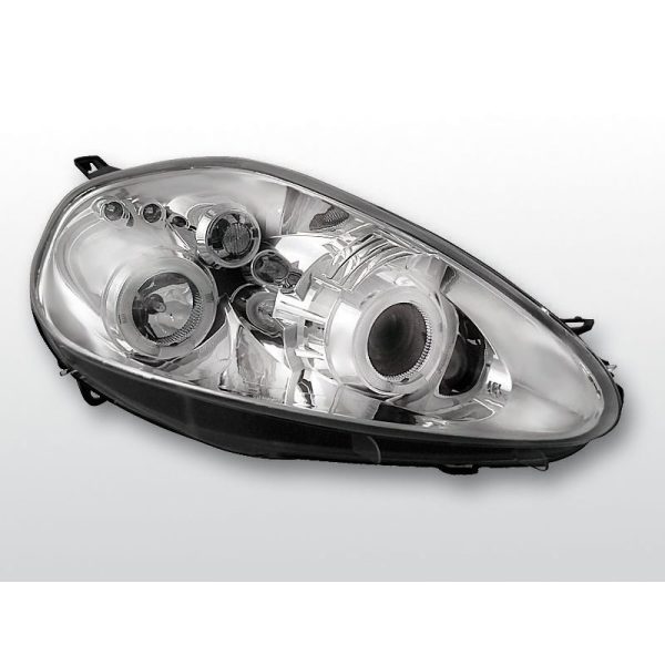 Fari Angel Eyes Fiat Grande Punto 05-09 Chrome