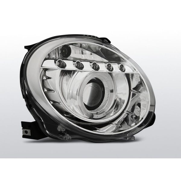 Fari Led Angel Eyes Fiat 500 2007-