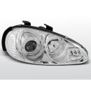 Coppia di fari Angel Eyes Mazda MX3 91-98 Chrome