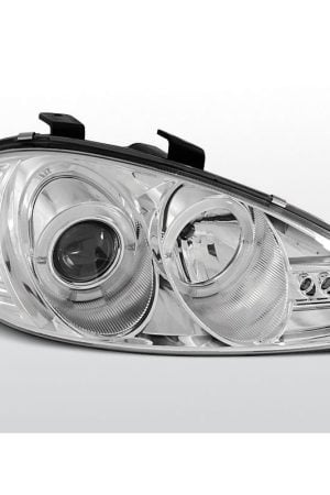 Coppia di fari Angel Eyes Mazda MX3 91-98 Chrome