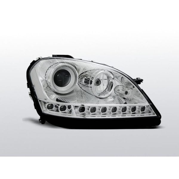 Coppia di fari a Led stile luce diurna Mercedes Classe M W164 05-07 Chrome