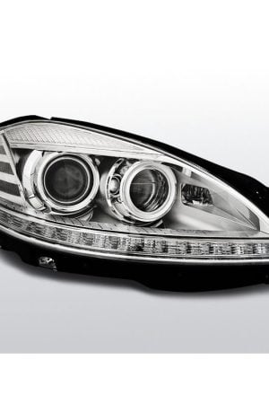 Coppia di fari Xenon e AFS Led Mercedes Classe S W221 05-09 Chrome