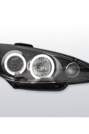 Fari Angel Eyes Peugeot 206 98-02 Neri