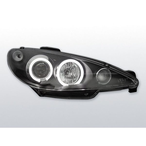 Fari Angel Eyes Peugeot 206 98-02 Neri