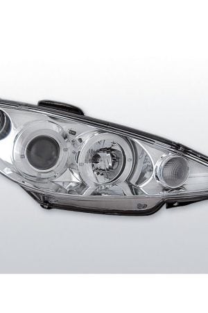 Fari Angel Eyes Peugeot 206 98-02 Chrome