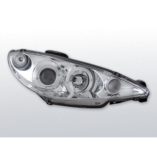 Fari Angel Eyes Peugeot 206 98-02 Chrome