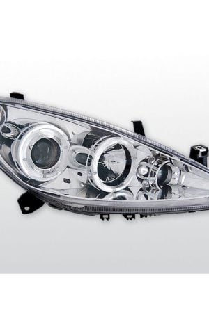 Fari Angel Eyes Peugeot 206 02- Chrome