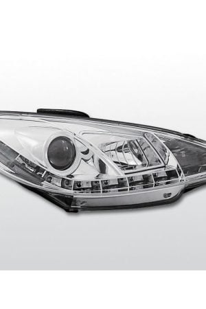 Fari Led stile luce diurna Peugeot 206 98-02 Chrome