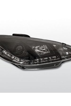 Fari Led stile luce diurna Peugeot 206 98-02 Neri