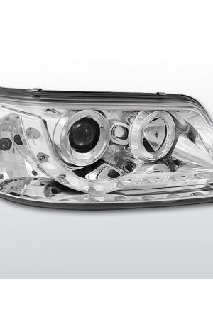 Coppia di fari a Led stile luce diurna Volkswagen T5 03-09 Chrome