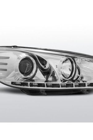 Coppia di fari a Led stile luce diurna Volkswagen Scirocco III 08-14 Chrome