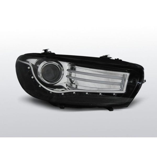 Coppia di fari a Led stile luce diurna Volkswagen Scirocco III 08-14 Neri