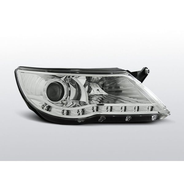 Coppia di fari a Led stile luce diurna Volkswagen Tiguan 07-11 Chrome