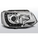 Coppia di fari a Led DRL vera luce diurna Volkswagen T5 10-15 Chrome