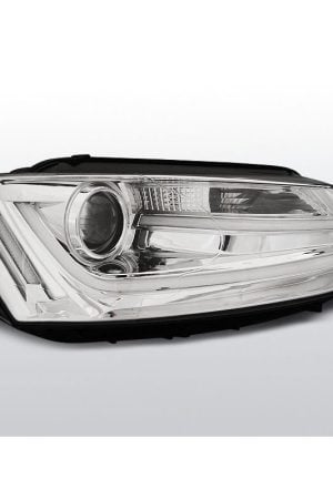 Coppia di fari DRLvera luce diurna con tubo fibra ottica Volkswagen Jetta VI 11- Chrome