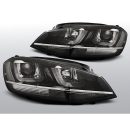 Coppia di fari DRL vera luce diurna Volkswagen Golf VII 12 Chrome Line