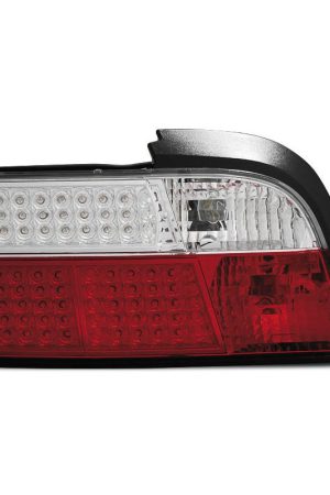 Coppia fari Led posteriori BMW Serie 3 E36 Cabrio & Coupe 90-99 Rossi e Bianchi