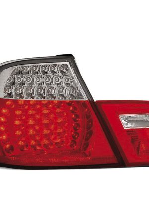 Coppia fari Led posteriori BMW Serie 3 E46 Cabrio 99-03 Rossi e Bianchi