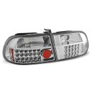 Coppia fari Led posteriori Honda Civic V HB 91-95 Chrome