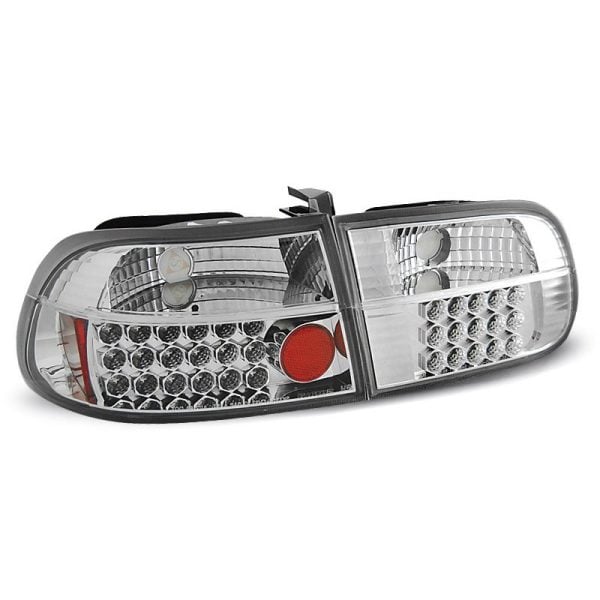 Coppia fari Led posteriori Honda Civic V 91-95 Chrome