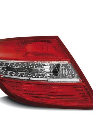 Coppia fari Led posteriori Mercedes Classe C W204 berlina 07-10 Rossi e Bianchi