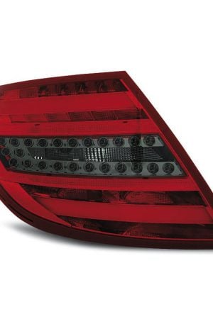 Coppia fari Led posteriori Mercedes Classe C W204 berlina 07-10 Rossi e Fume