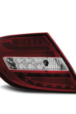 Coppia fari Led Bar posteriori Mercedes Classe C W204 berlina 07-10 Rossi Fume e Bianchi