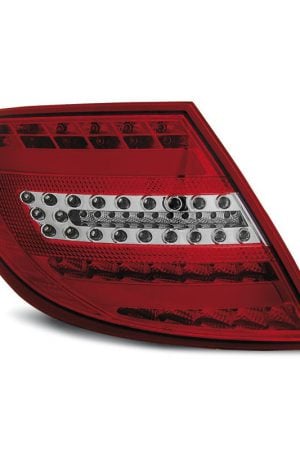 Coppia fari Led posteriori Mercedes Classe C W204 berlina 07-10 Rossi e Bianchi