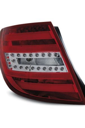 Coppia fari Led posteriori Mercedes Classe C W204 station 07-10 Rossi e Bianchi