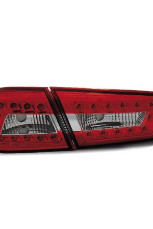 Coppia fari Led posteriori Mitsubishi Lancer VIII 08-11 Rossi e Bianchi