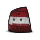 Coppia fari Led posteriori Opel Astra G HB 97-04 Rossi e Bianchi