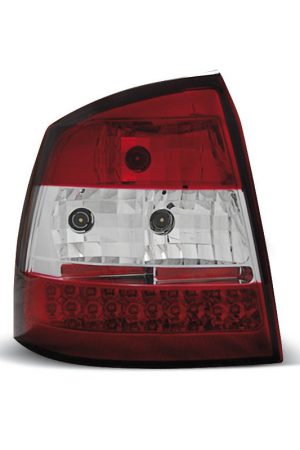 Coppia fari Led posteriori Opel Astra G HB 97-04 Rossi e Bianchi