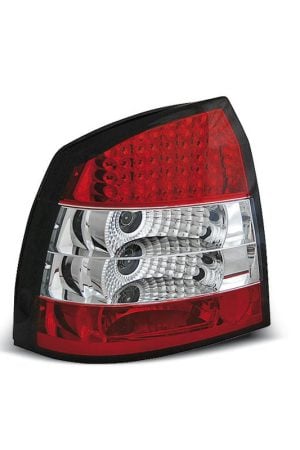 Coppia fari Led posteriori Opel Astra G HB 97-04 Rossi e Bianchi