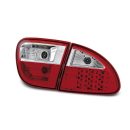 Coppia fari Led posteriori Seat Leon 99-04 Rossi e Bianchi