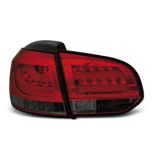 Coppia fari Led posteriori Volkswagen Golf VI 08-12 Rossi Fume
