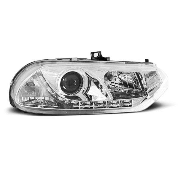 Coppia di fari a Led stile luce diurna Alfa Romeo 156 97-03 Chrome