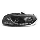 Coppia di fari a Led stile luce diurna Alfa Romeo 156 97-03 Neri