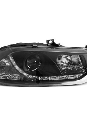 Coppia di fari a Led stile luce diurna Alfa Romeo 156 97-03 Neri